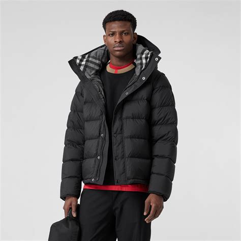 burberry jacket men's puffer|detachable sleeve hooded puffer jacket.